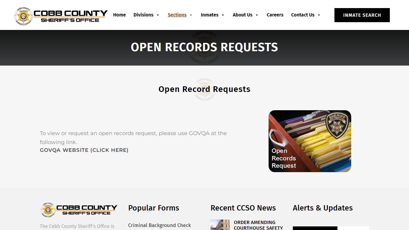 CCSO | Open Records Requests - Cobb Sheriff